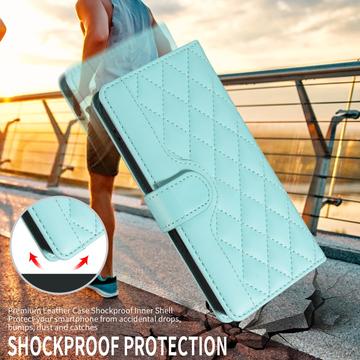 OnePlus Ace 5 Racing/Nord CE5 Luksus Vatteret Pung - Cyan