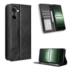 OnePlus Ace 5 Racing/Nord CE5 Retro Pung Taske med Magnetisk Lukning - Sort
