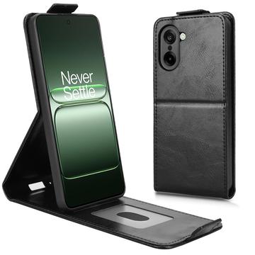 OnePlus Ace 5 Racing/Nord CE5 lodret flip-etui med stativ - sort