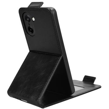 OnePlus Ace 5 Racing/Nord CE5 lodret flip-etui med stativ - sort