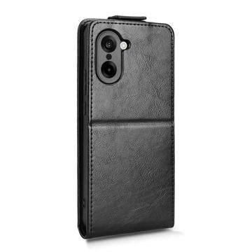 OnePlus Ace 5 Racing/Nord CE5 lodret flip-etui med stativ - sort