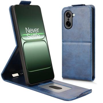 OnePlus Ace 5 Racing/Nord CE5 lodret flip-etui med stativ - mørkeblå