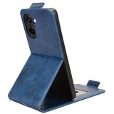 OnePlus Ace 5 Racing/Nord CE5 lodret flip-etui med stativ - mørkeblå