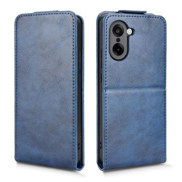 OnePlus Ace 5 Racing/Nord CE5 lodret flip-etui med stativ - mørkeblå