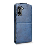 OnePlus Ace 5 Racing/Nord CE5 lodret flip-etui med stativ - mørkeblå