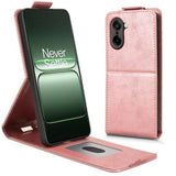 OnePlus Ace 5 Racing/Nord CE5 lodret flip-etui med stativ - rosaguld