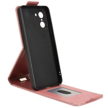 OnePlus Ace 5 Racing/Nord CE5 lodret flip-etui med stativ - rosaguld