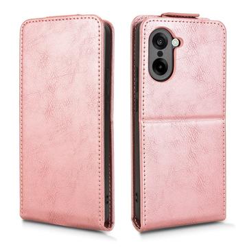 OnePlus Ace 5 Racing/Nord CE5 lodret flip-etui med stativ - rosaguld