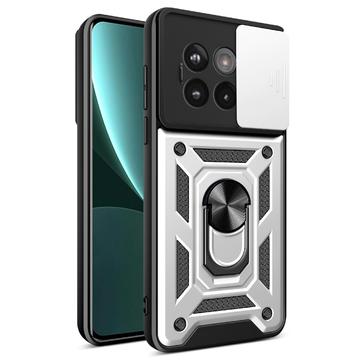 OnePlus Ace 5/5 Pro/13R Roterende Ring Hybrid Cover med Kameraskjold - Sølv