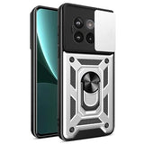 OnePlus Ace 5/5 Pro/13R Roterende Ring Hybrid Cover med Kameraskjold - Sølv