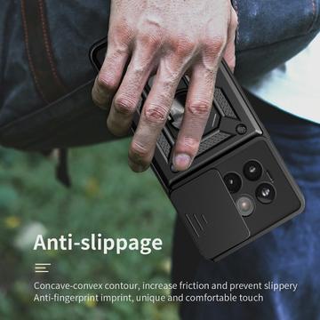OnePlus Ace 5/5 Pro/13R Roterende Ring Hybrid Cover med Kameraskjold - Sølv