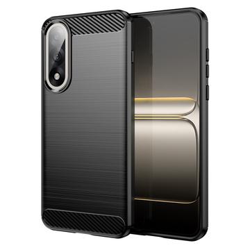 OnePlus Ace 5 Ultra/Nord 5 Børstet TPU Cover - Karbonfiber - Sort