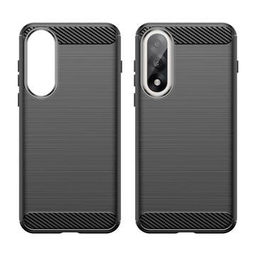 OnePlus Ace 5 Ultra/Nord 5 Børstet TPU Cover - Karbonfiber - Sort