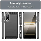 OnePlus Ace 5 Ultra/Nord 5 Børstet TPU Cover - Karbonfiber - Sort