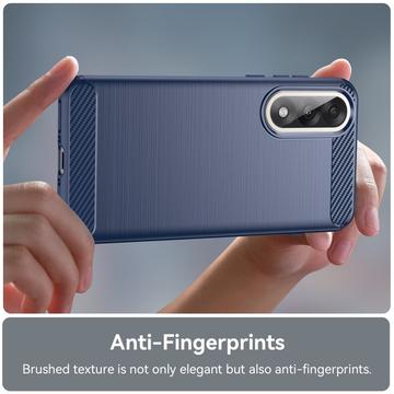 OnePlus Ace 5 Ultra/Nord 5 Børstet TPU Cover - Karbonfiber - blå