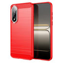 OnePlus Ace 5 Ultra/Nord 5 Børstet TPU Cover - Karbonfiber - rød