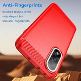 OnePlus Ace 5 Ultra/Nord 5 Børstet TPU Cover - Karbonfiber - rød