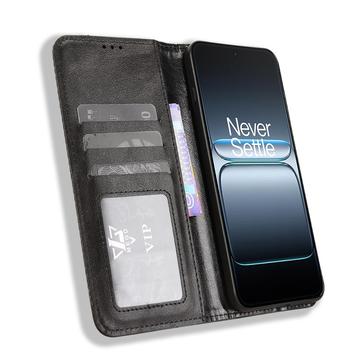 OnePlus Ace 5 Ultra/Nord 5 Retro Pung Taske med Magnetisk Lukning - Sort