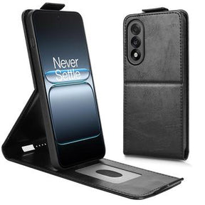 OnePlus Ace 5 Ultra/Nord 5 lodret flip-etui med stativ - sort