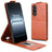 OnePlus Ace 5 Ultra/Nord 5 lodret flip-etui med stativ - Brun