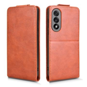 OnePlus Ace 5 Ultra/Nord 5 lodret flip-etui med stativ - Brun