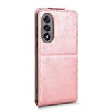 OnePlus Ace 5 Ultra/Nord 5 lodret flip-etui med stativ - rosaguld