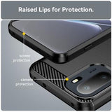 OnePlus Ace 6/6T/15R Børstet TPU Cover - Karbonfiber - Sort