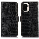 OnePlus Ace 6 Ultra Crocodile Series Læderpung med RFID - Sort