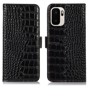 OnePlus Ace 6 Ultra Crocodile Series Læderpung med RFID - Sort