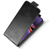 OnePlus Ace 6 Ultra lodret flip-etui med stativ - sort