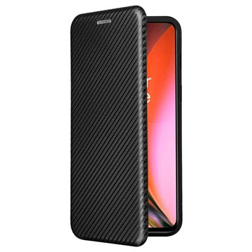 OnePlus Nord 2 5G Flip Cover - Karbonfiber - Sort