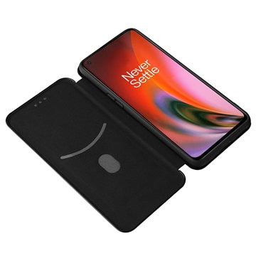 OnePlus Nord 2 5G Flip Cover - Karbonfiber - Sort