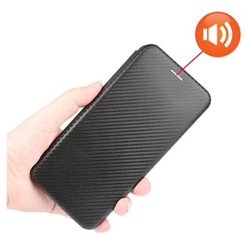 OnePlus Nord 2 5G Flip Cover - Karbonfiber - Sort