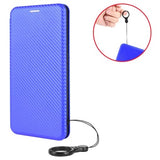 OnePlus Nord 2 5G Flip Cover - Karbonfiber - Blå