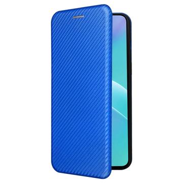OnePlus Nord 2T Flip Cover - Karbonfiber - Blå