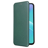 OnePlus Nord 2T Flip Cover - Karbonfiber - Grøn