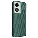 OnePlus Nord 2T Flip Cover - Karbonfiber - Grøn
