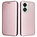 OnePlus Nord 2T Flip Cover - Karbonfiber - Rødguld