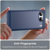 OnePlus Nord 4 Børstet TPU Cover - Karbonfiber - Blå