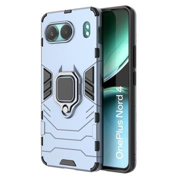 OnePlus Nord 4 Hybrid Cover med Ring Holder - Blå