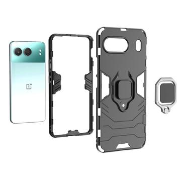 OnePlus Nord 4 Hybrid Cover med Ring Holder - Blå