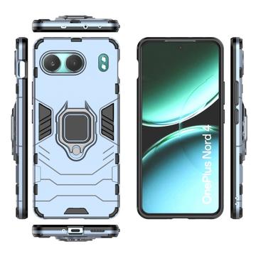 OnePlus Nord 4 Hybrid Cover med Ring Holder - Blå