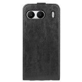 OnePlus Nord 4 Vertikal Flip Cover med Kortholder - Sort