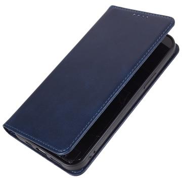 OnePlus Nord 4 tegnebogsetui med magnetisk lukning - kalvetekstur - blå