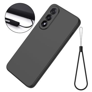 OnePlus Nord 5 Flydende silikone cover med håndrem - sort