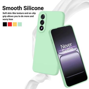 OnePlus Nord 5 Flydende silikone cover med håndrem - grøn