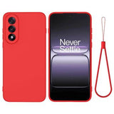 OnePlus Nord 5 Flydende silikone cover med håndrem - rød