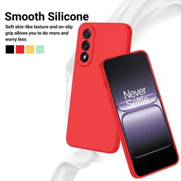 OnePlus Nord 5 Flydende silikone cover med håndrem - rød
