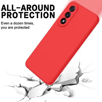 OnePlus Nord 5 Flydende silikone cover med håndrem - rød