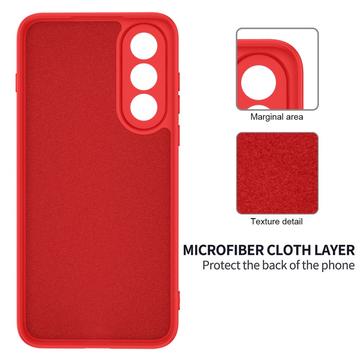 OnePlus Nord 5 Flydende silikone cover med håndrem - rød